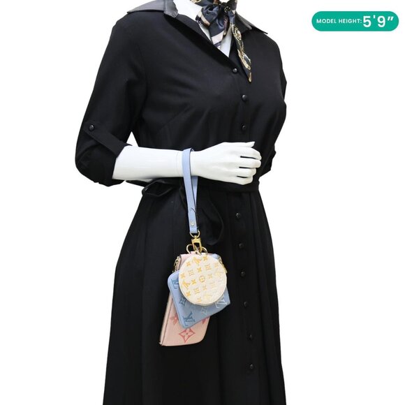 Louis Vuitton Trio By The Pool Giant Monogram Empreinte Leather Pouch Pink - Picture 2 of 11